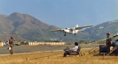 08. Islander on finals at Sek Kong - Peter Adair taking the salute!